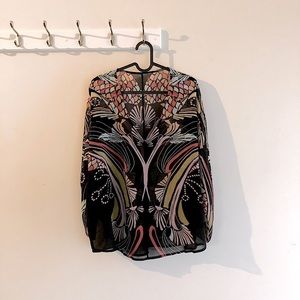 Beautiful patterned semi-sheer top